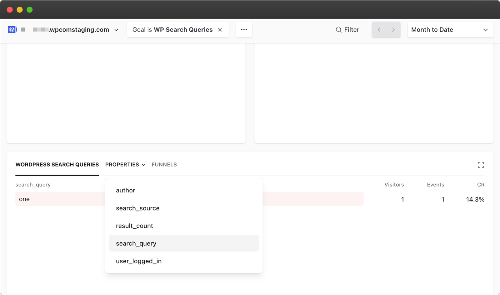 wp search tracking